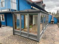 Wintergarten Holz-Alu Renovierung grau RAL 9007 fs 2