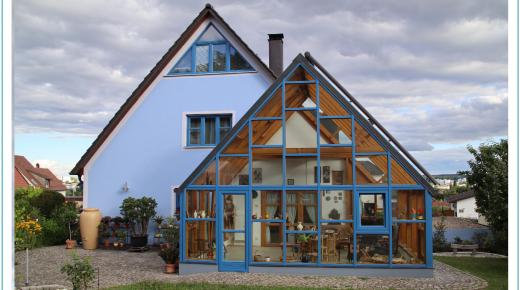 Wintergarten in blau