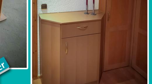 kleiner Schrank in Buche furniert und lackiert 4