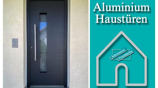 Aluminium Haustüre dunkelgrau
