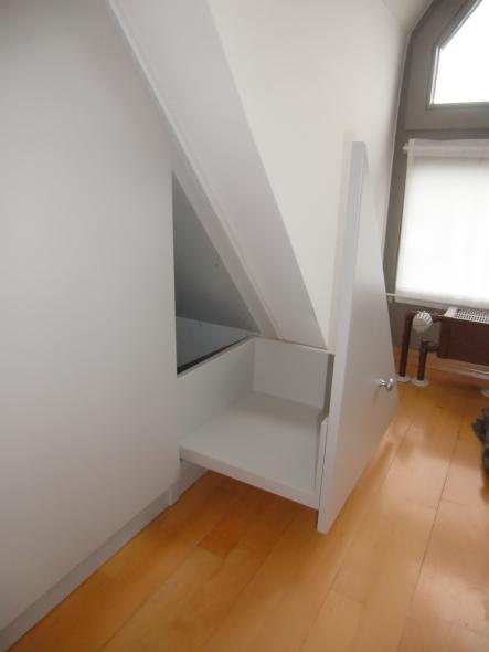 Bücherregal Schrankwand Regal Dachschräge Schübe