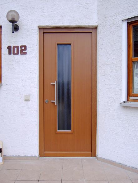 Holzhaustüre Milchverglasung