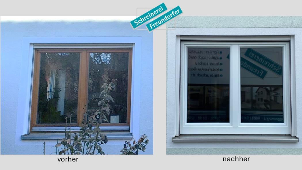 Fenster weiß vorher/nachher