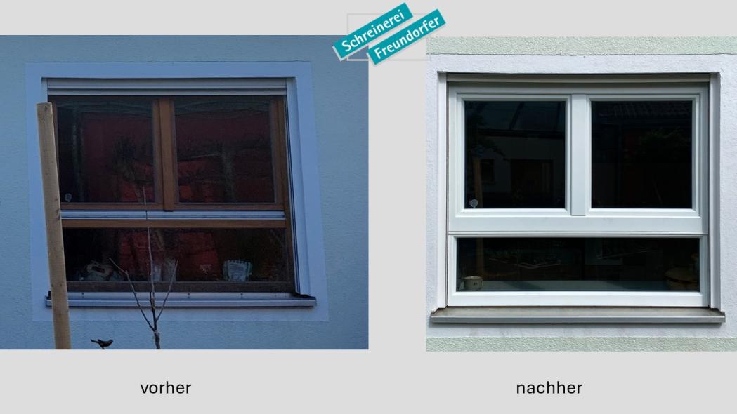 Küchenfenster weiß vorher/nachher